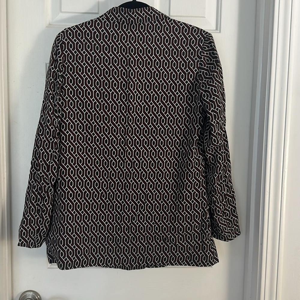 GP & J Baker x H&M Patterned blazer Jacket red back size 4 - Picture 3 of 5